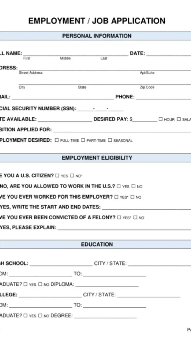 ai character: Job application  background