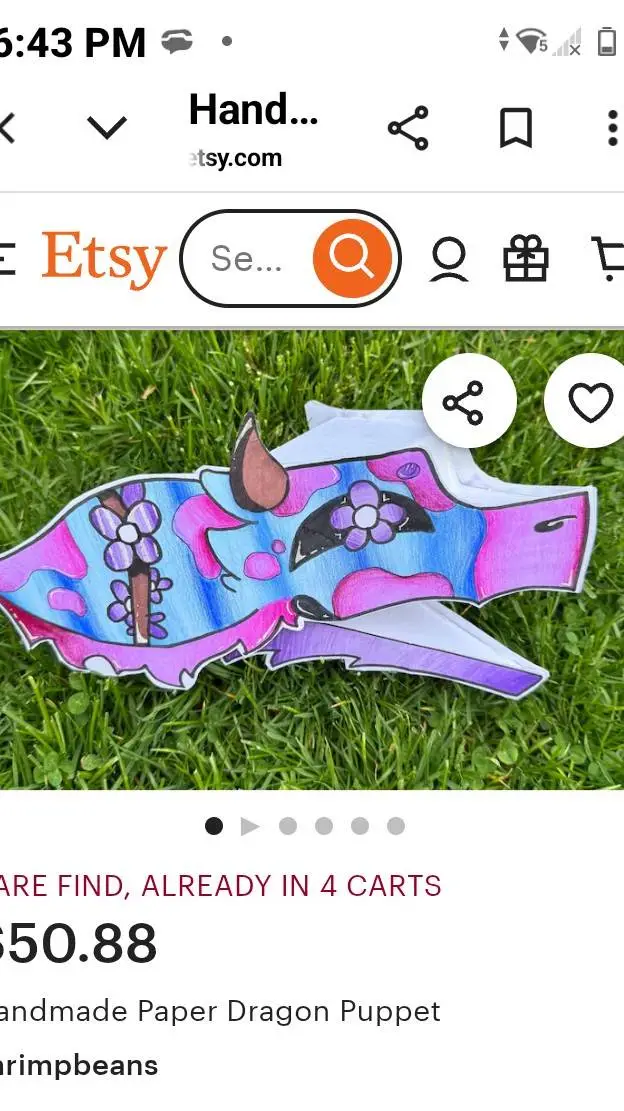 ai character: dragon puppet  background