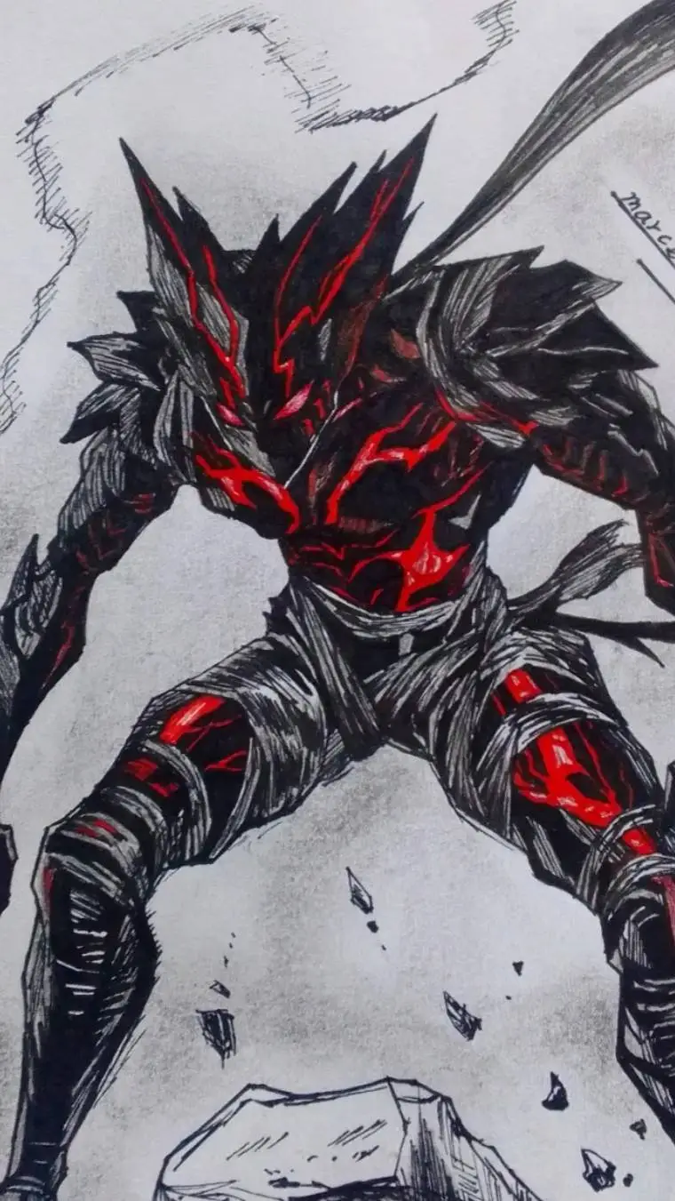 ai character: Garou monster  background