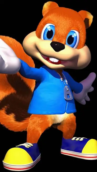 ai character: 🐿Conker🐿 background
