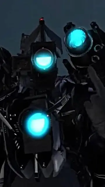 ai character: 🎬titan cameraman📽 background