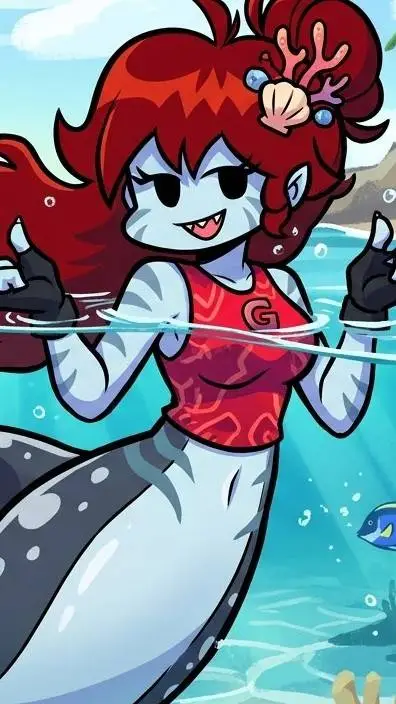 ai character: Girlfriend Shark background