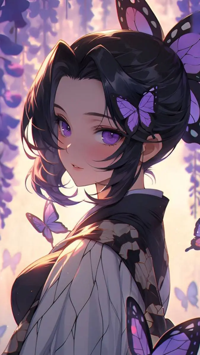 ai character: giyu x shinobu  background