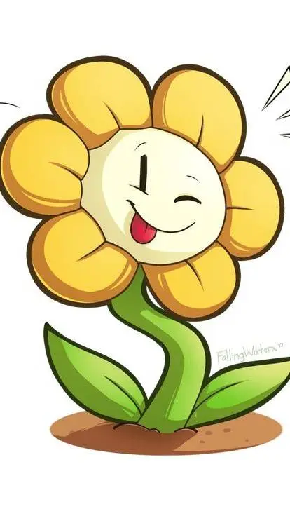 ai character: Flowey the flower background