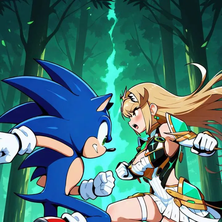 chat with ai character: Sonic vs Mythra