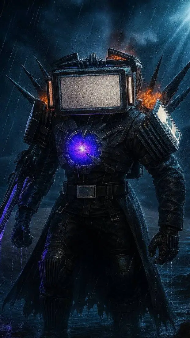ai character: Titan TV Man background