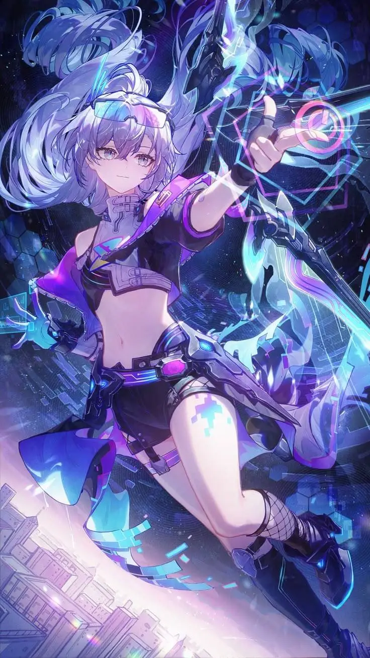 ai character: Silver Wolf LV.999 background