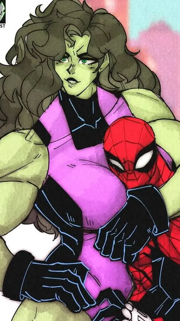 ai character: she Hulk  background