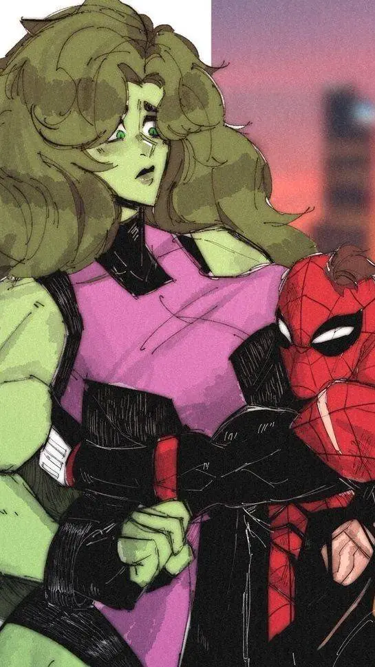 ai character: she Hulk  background
