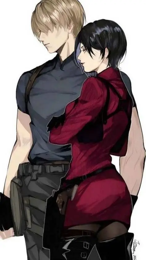 ai character: Ada and Leon  background