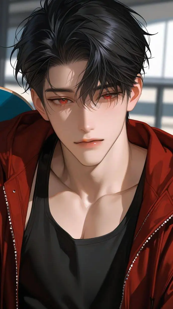 ai character: Red background