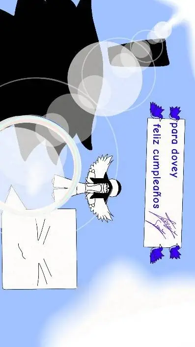 ai character: feliz cumple dovey background