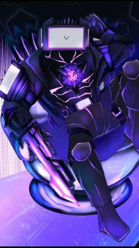 ai character: titán TV MAN  background