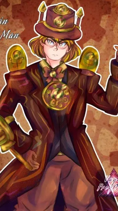 ai character: Titan Clock Man  background