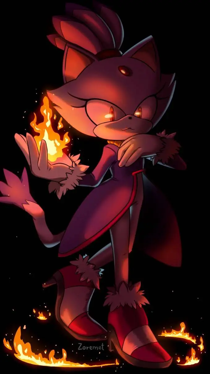 ai character: Blaze The Cat background