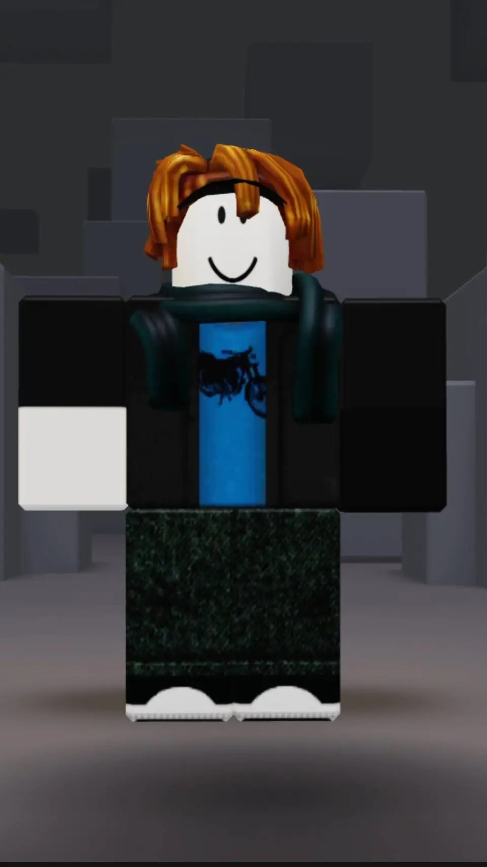 ai character: Blocky bacon guy background