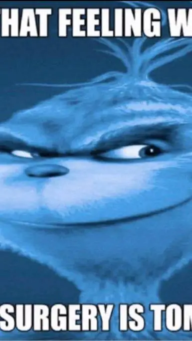 ai character: BLUE GRINCH background
