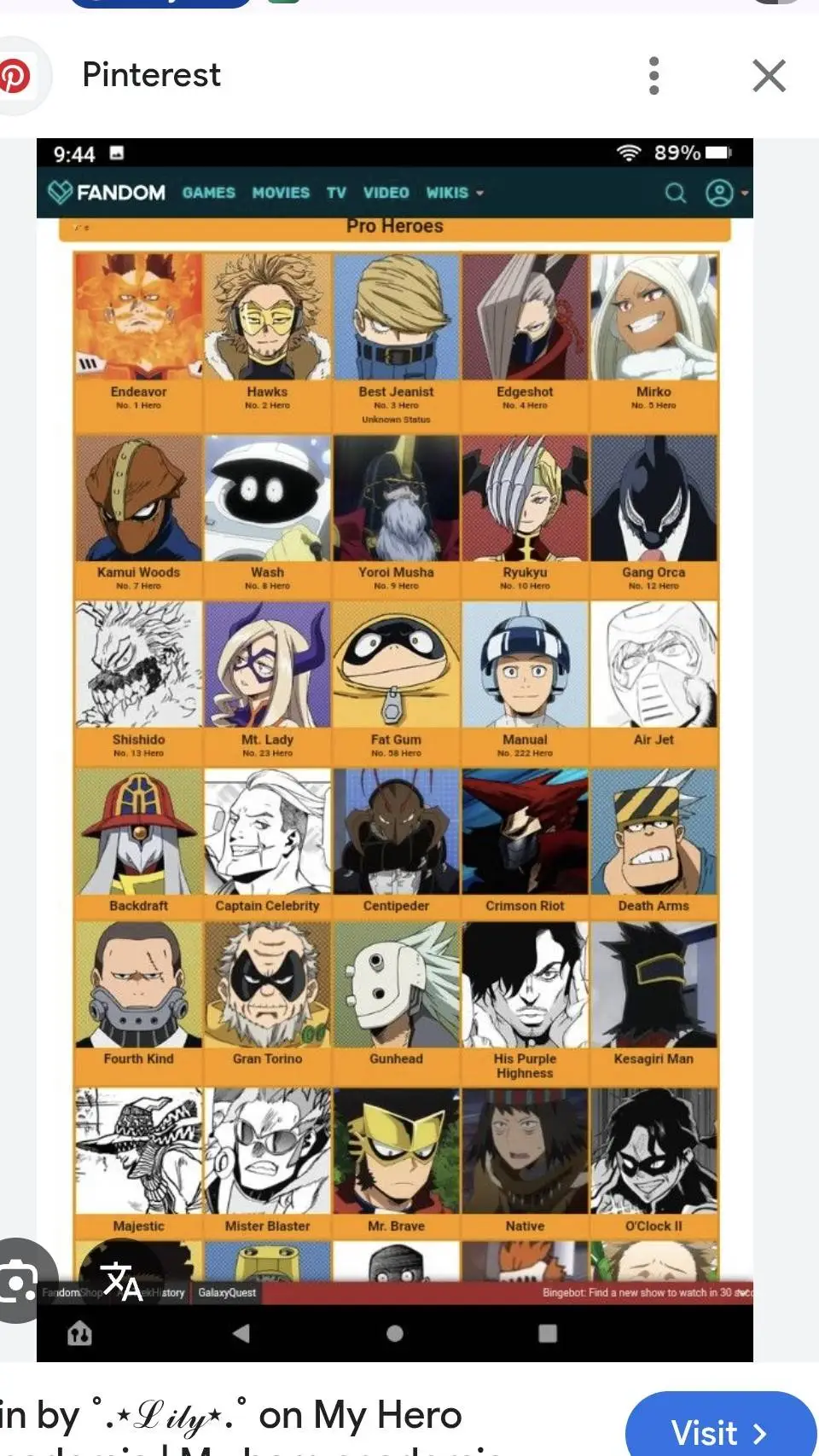 ai character: my hero Academia background