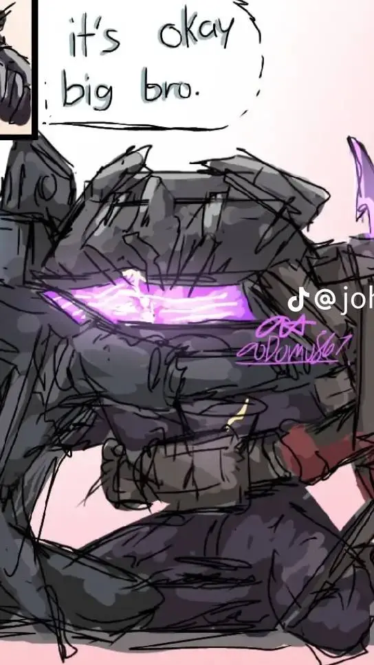 ai character: Titan tv man purpl background