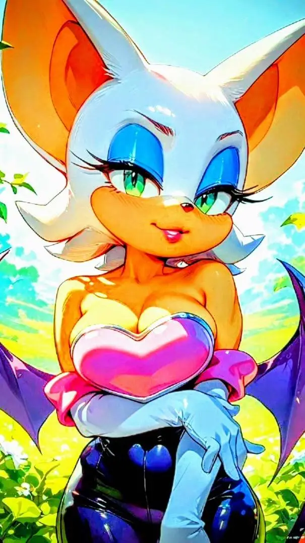 ai character: Rouge 🩷 background