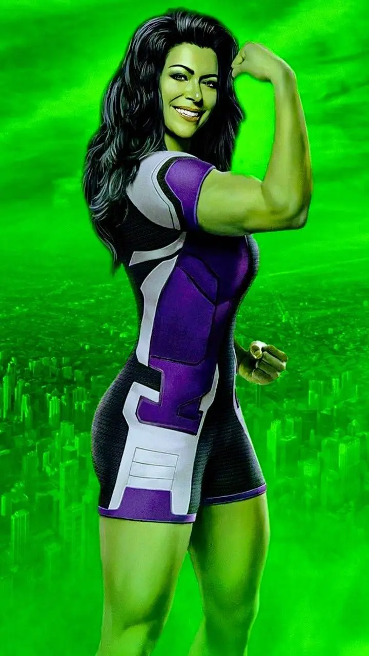 ai character: She Hulk 💚 background
