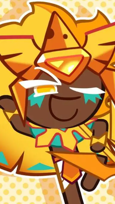 ai character: golden cheese background