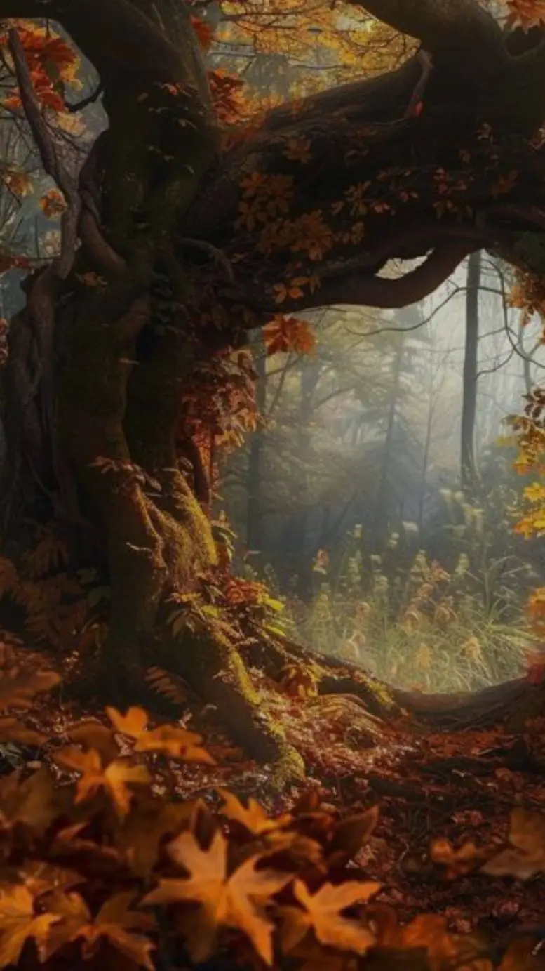ai character: 🧡🌳🧡 background