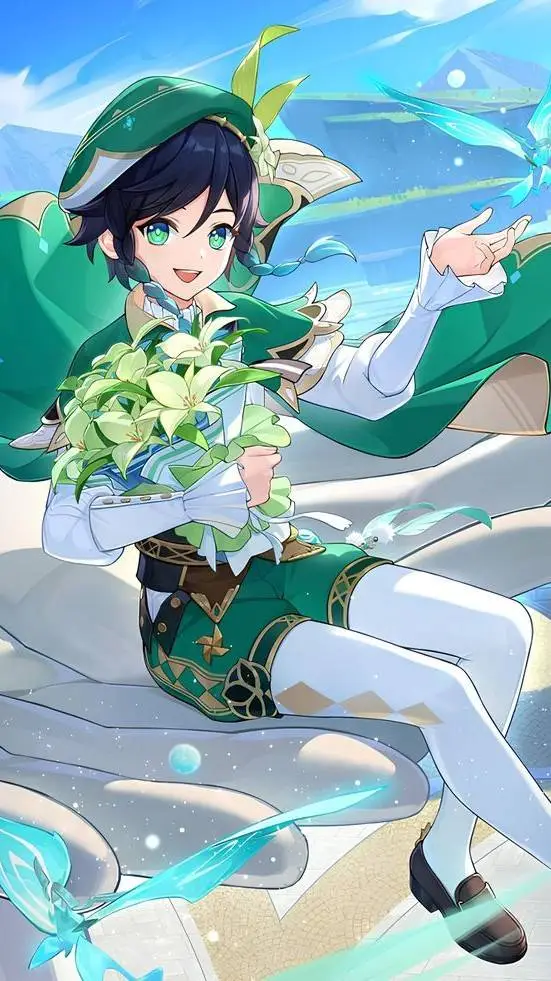 ai character: ᯓ★ Venti background