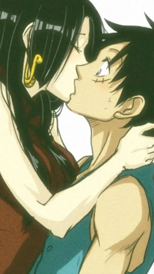 ai character: Hancock x luffy background