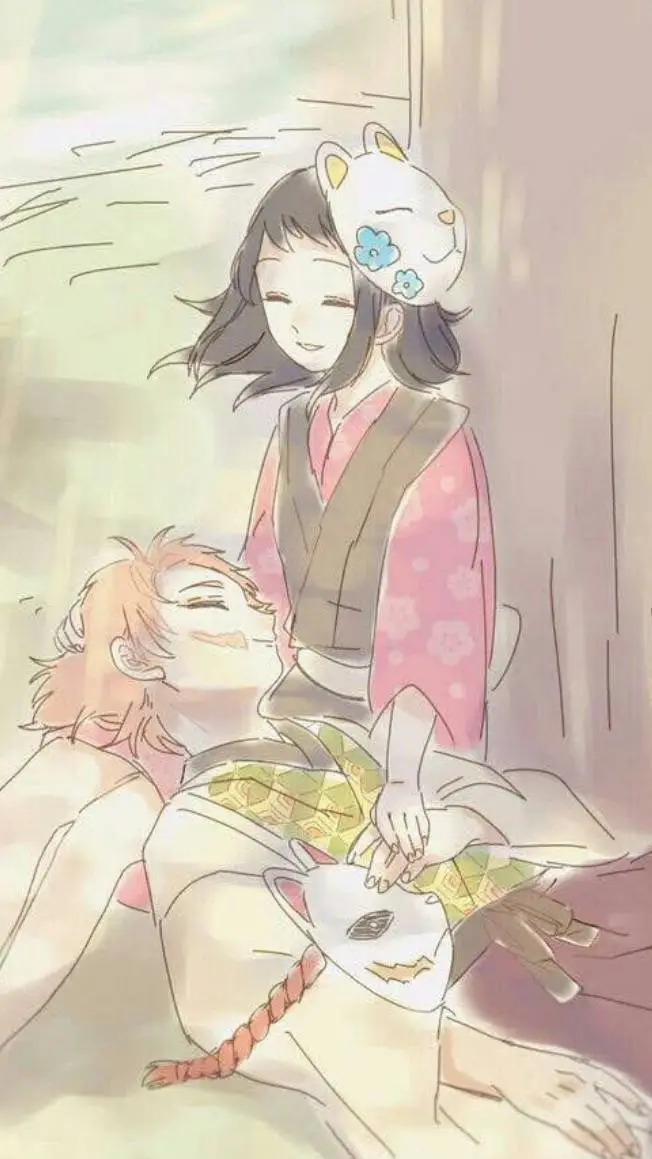 ai character: sabito x makomo  background