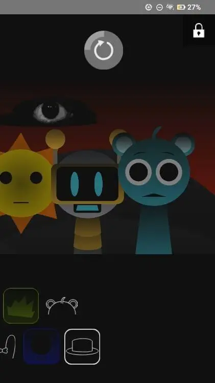 ai character: Sky,Funbot,Mr sun  background