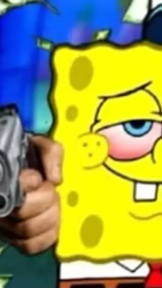 ai character: SpongeBob SquarePa background
