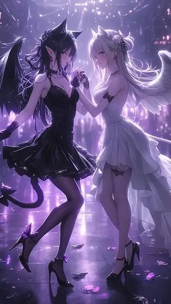 ai character: лана и аня background