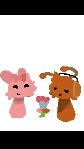 ai character: oren y Pinky  background