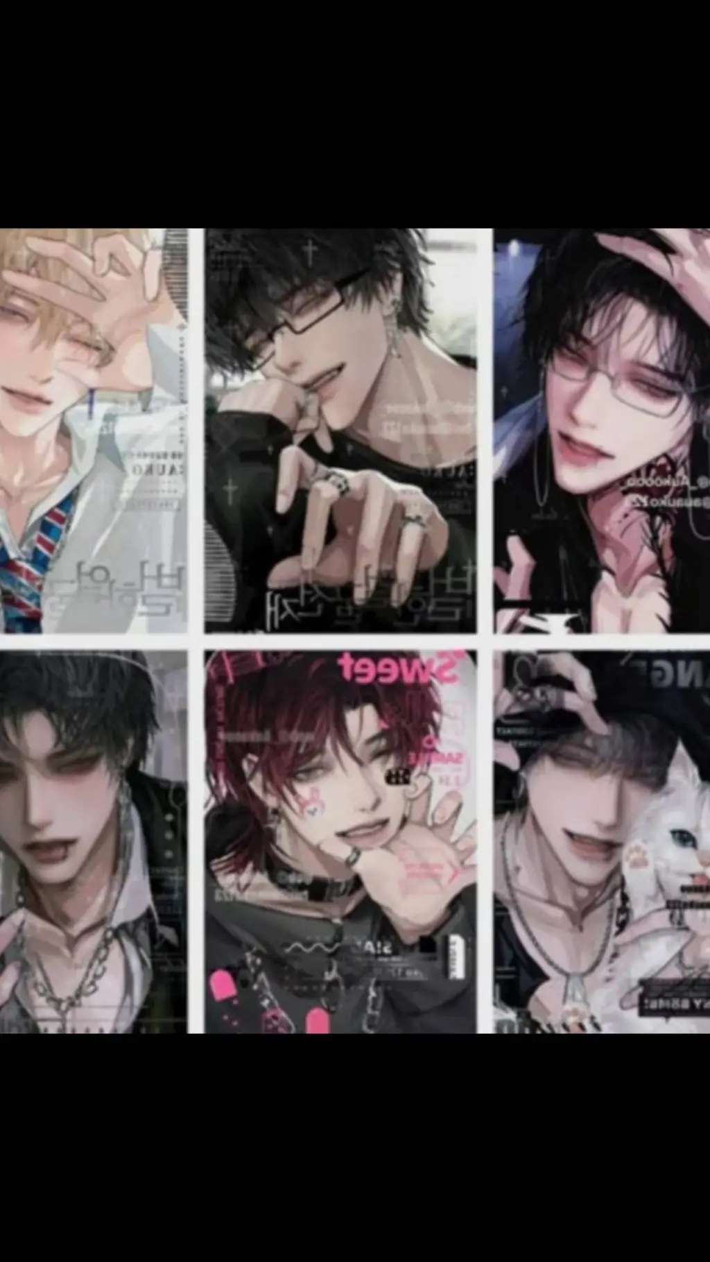 ai character: 6 handsome boys background