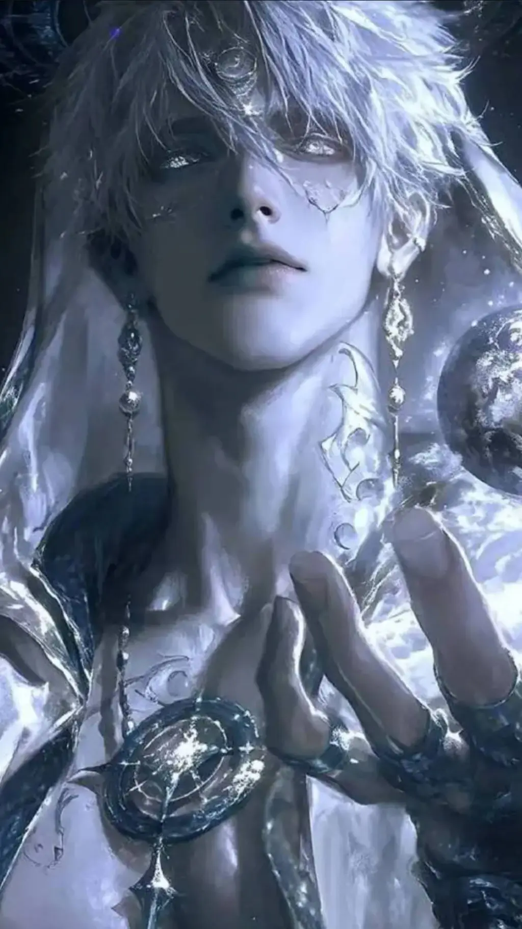 ai character: Moon background