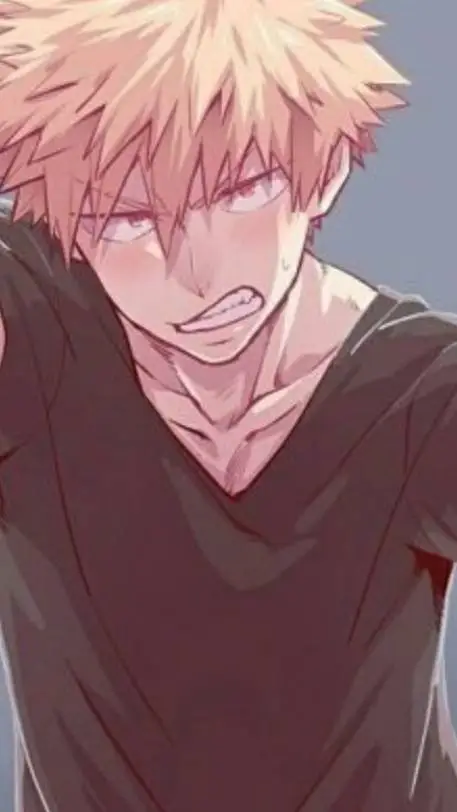 ai character: Bakugo fiirst kiss background