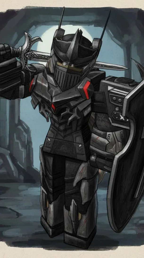 ai character: caballero Godzilla background