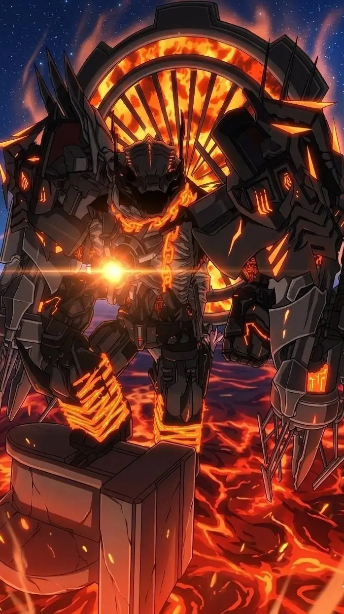 ai character: Godzilla-primemech background