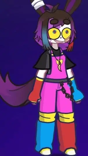 ai character: Jamni🐰💜🤎 background