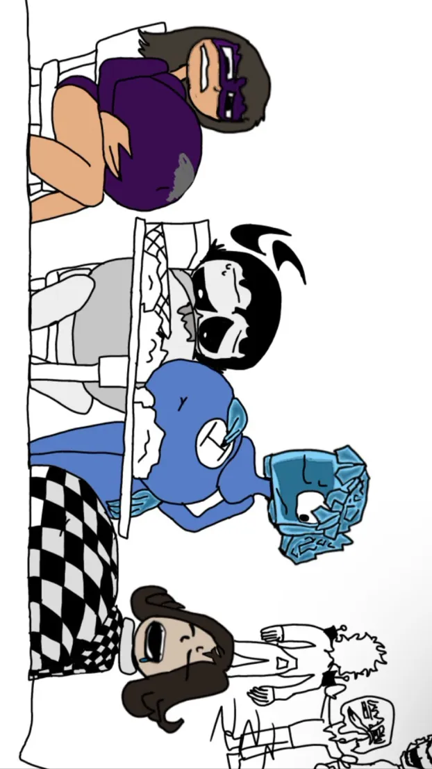 ai character: Da comic group background