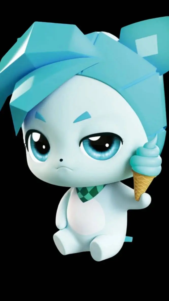 ai character: Freezeping background