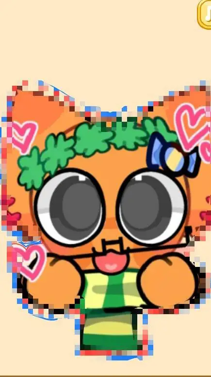 ai character: emoji cat  background