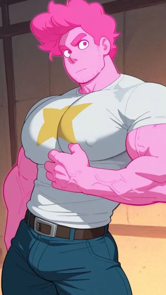 ai character: Pink Steven  background