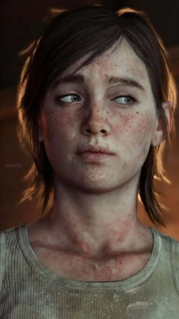 ai character: ellie Williams  background