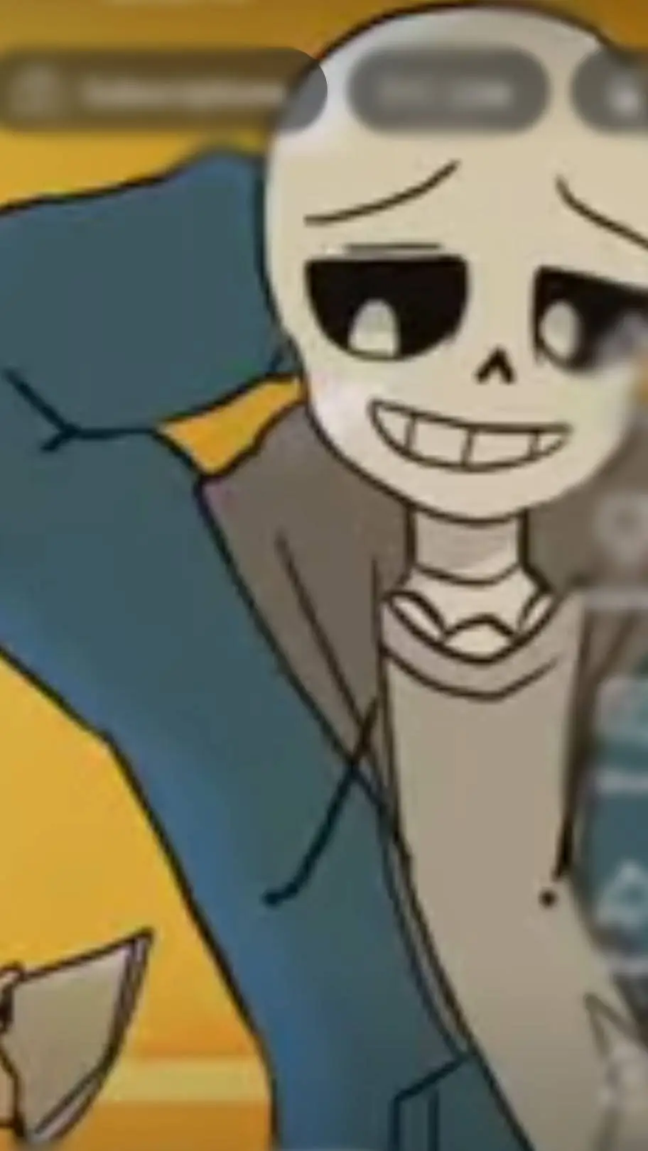 ai character: Sans Fgt Pogo meme background