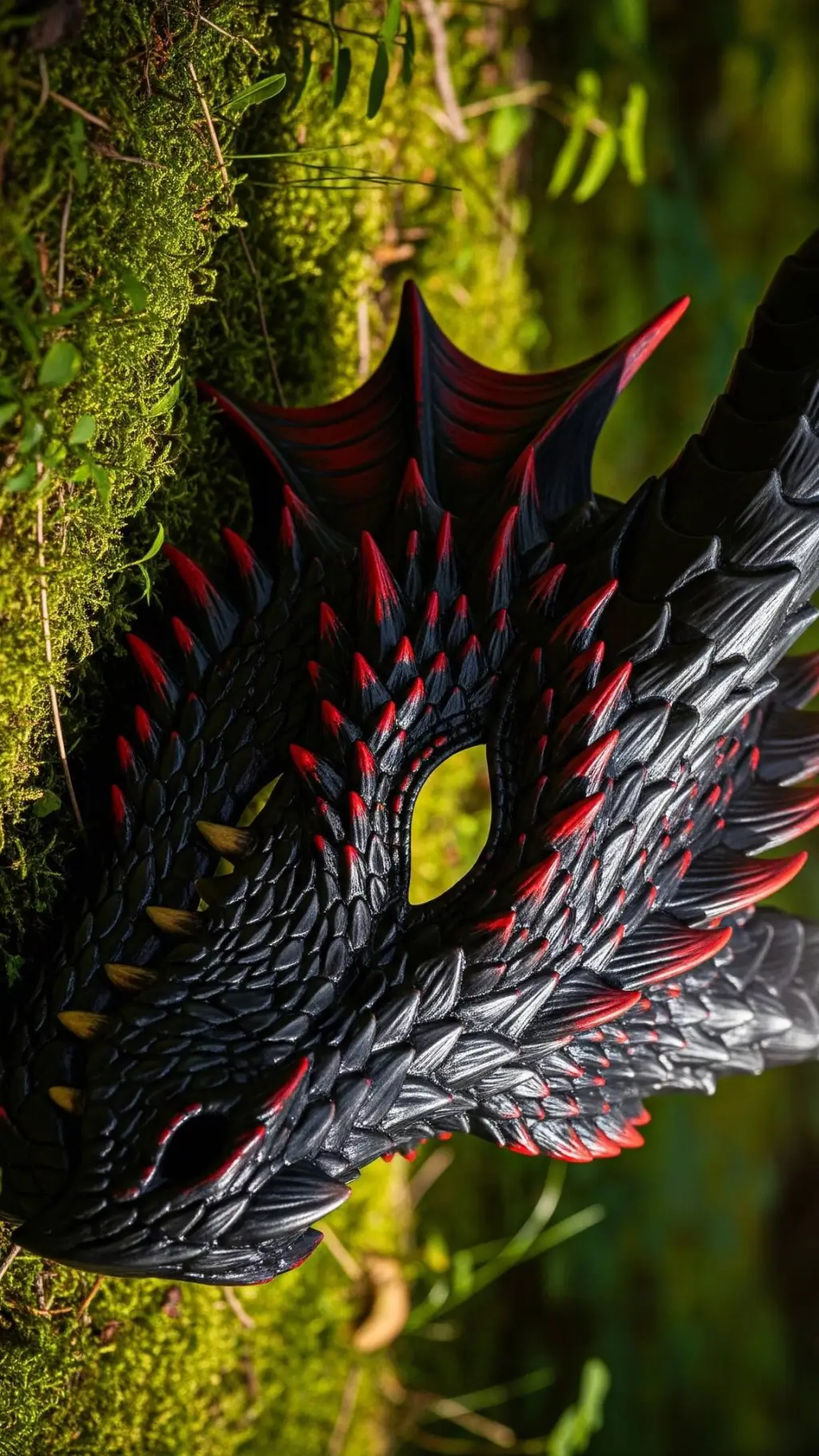ai character: Dragon mask background