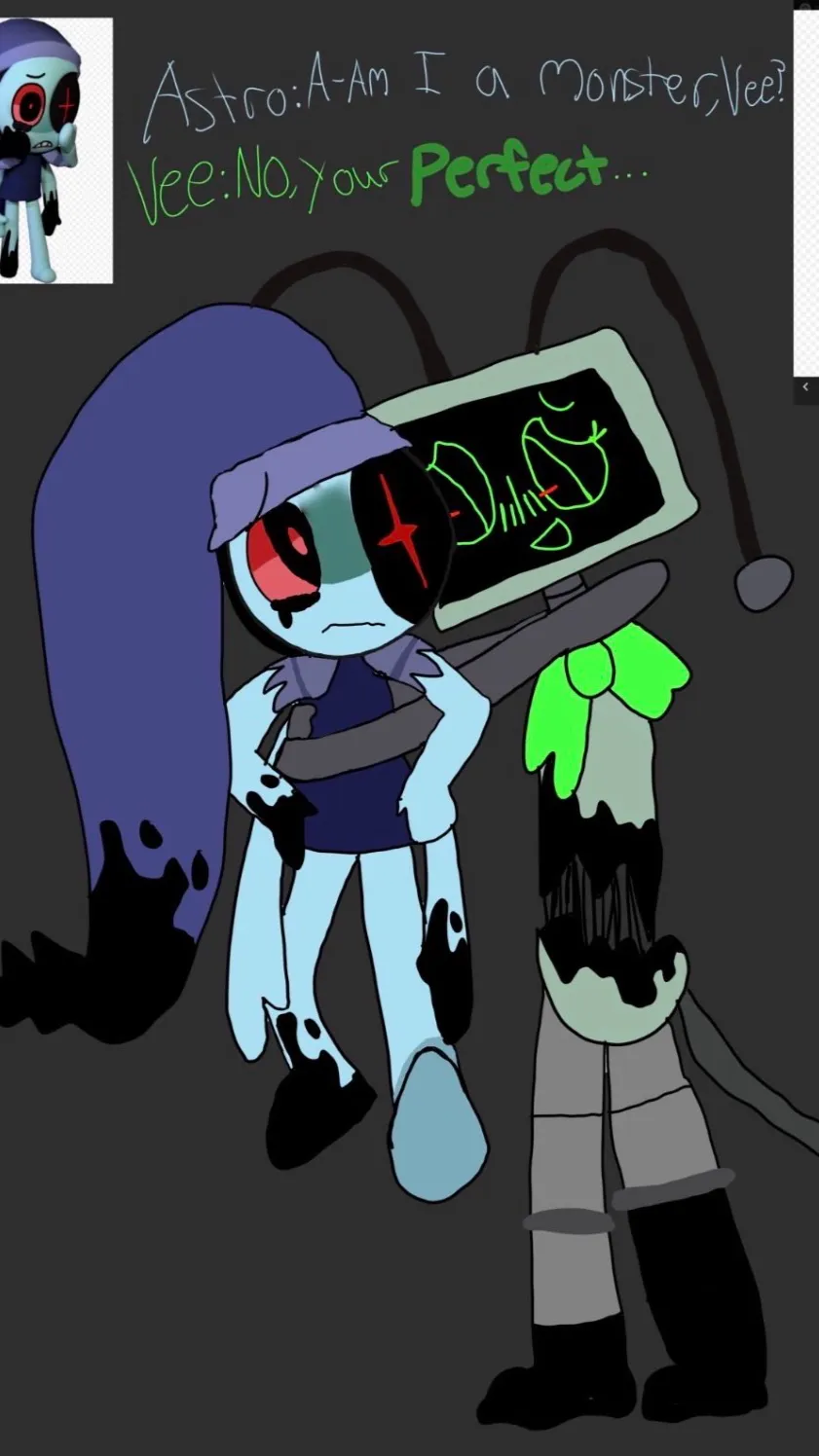 ai character: -Astro and Vee- background