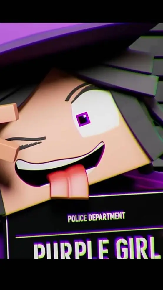 ai character: purple girl  background