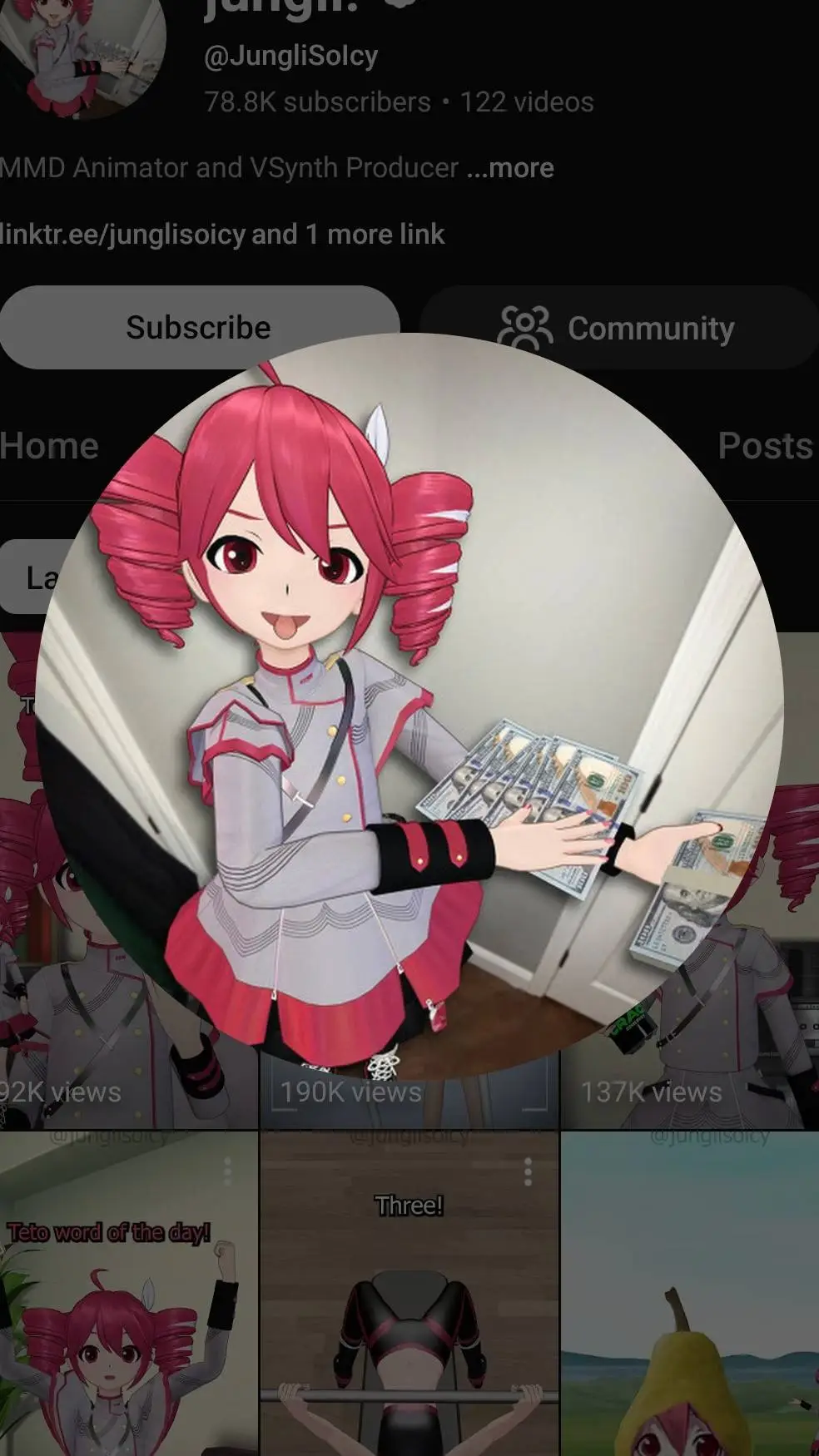ai character: teto background